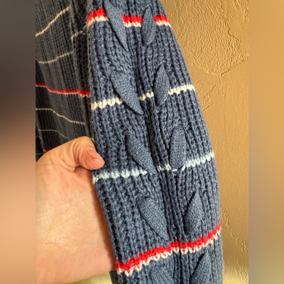 KNIT STRIPPED SWEATER WITH BRAID DESIGN ON ARM SIZE S - Picture 8 of 8